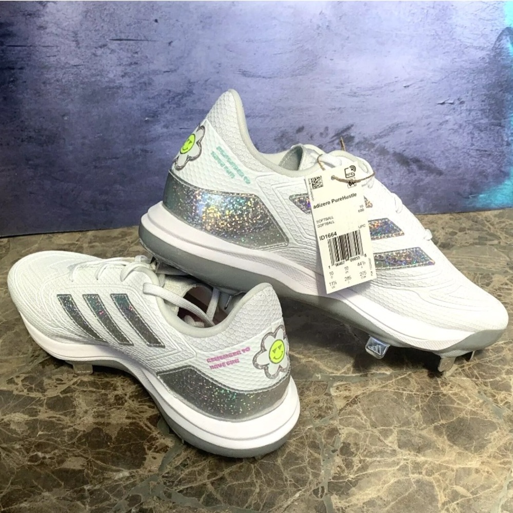 adidas Womens Adizero PureHustle 3 Sis Bates Cleats Softball Size 11.5 ID1664 - Picture 2 of 16